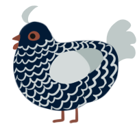 BilBerry, a tumblr and silver chicken with a lace pattern