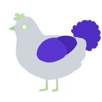 (unnamed), a mist and indigo chicken