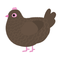 A bark chicken with a lace pattern