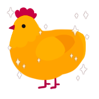 A gold and ochre chicken with a head pattern