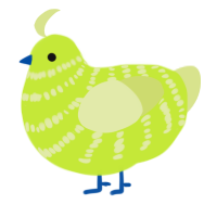 A lime and lemon chicken with a bar pattern