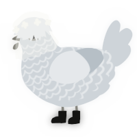A mist chicken with a lace pattern