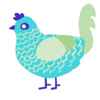 pool algae, a aqua and gluppy chicken with a lace pattern