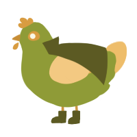 A chartreuse and honey chicken