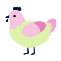 (unnamed), a apple and pink chicken with a head pattern