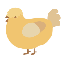 A honey and beige chicken
