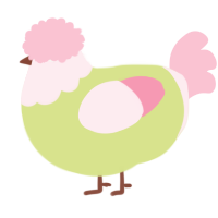 Sour Melona, a lemon and rose chicken with a head pattern