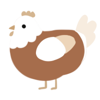 A brown and cream chicken with a head pattern