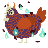 Spirit Halloween, a overcast and russet chicken with a lace pattern