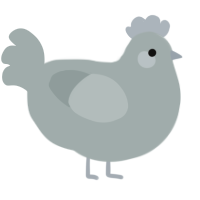 A silver chicken