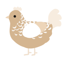 A beige and cream chicken with a half-lace pattern