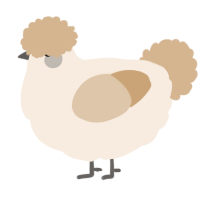 Coconut Strudel, a cream and beige chicken