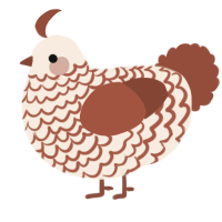 A cream and russet chicken with a lace pattern