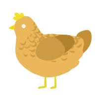 A honey and gold chicken with a half-lace pattern