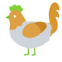 Len 15188, a mist and orange chicken with a head pattern
