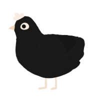 A sable chicken with a lace pattern