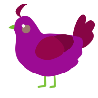 A plum and maroon chicken
