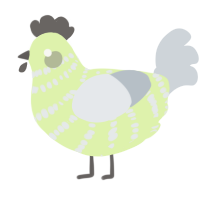 Cobbler, a apple and mist chicken with a bar pattern