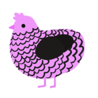 LEVONDERE-, a lavender and sable chicken with a lace pattern