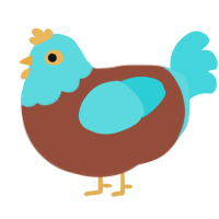 Bacillus megaterium, a russet and aqua chicken with a head pattern