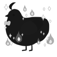 A sable chicken