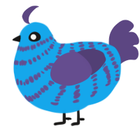 A sky and overcast chicken with a bar pattern