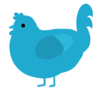A vermilion chicken