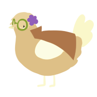 A beige and cream chicken