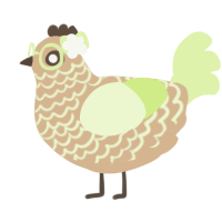 Apple Cinnamon, a beige and apple chicken with a lace pattern