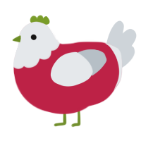 (unnamed), a crimson and mist chicken with a head pattern