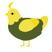 (unnamed), a olive and yellow chicken with a head pattern