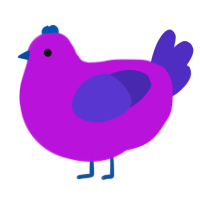 (unnamed), a amethyst and indigo chicken