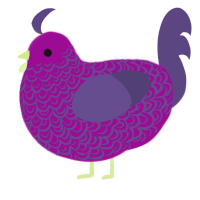 A plum and overcast chicken with a double-lace pattern