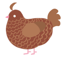 A russet and brown chicken with a lace pattern