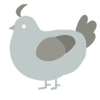 A silver and ash chicken