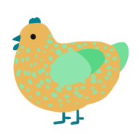薬, a honey and spring chicken with a speckle pattern