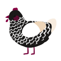 (unnamed), a sable and cream chicken with a lace pattern
