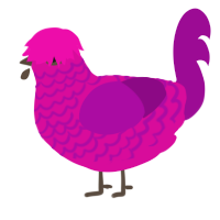 (unnamed), a fuchsia and plum chicken with a lace pattern