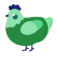 (unnamed), a viridian and spring chicken with a head pattern