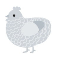 A mist chicken with a lace pattern