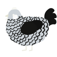 (unnamed), a mist and black chicken with a lace pattern