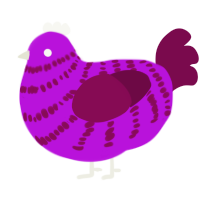 (unnamed), a amethyst and wine chicken with a bar pattern