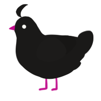 A sable chicken
