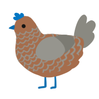 Dispatch, a brown and ash chicken with a lace pattern