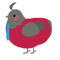 A crimson and grey chicken with a head pattern
