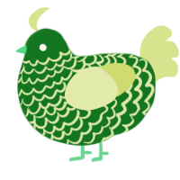 A leaf and lemon chicken with a lace pattern