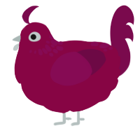 Secret Speckle, a maroon and wine chicken with a neck-speckle pattern