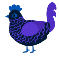 Grapes, a tumblr and indigo chicken with a lace pattern