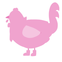 A pink chicken