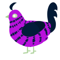 (unnamed), a amethyst and tumblr chicken with a bar pattern